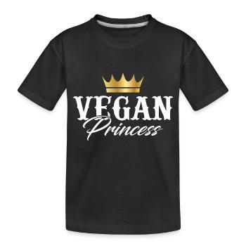 Princesse végétalienne - T-shirt bio Premium Enfant - noir - Devant