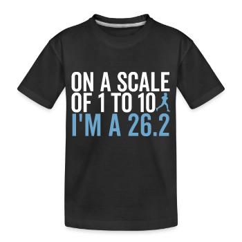 Sur une échelle de 1 à 10, je suis un 26,2 - T-shirt bio Premium Enfant - noir - Devant