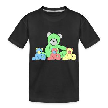 Teddy - Kids' Premium Organic T-Shirt - black - Front