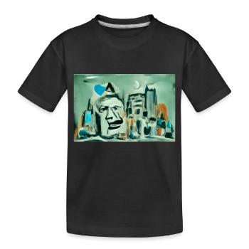 Visages de la ville - T-shirt bio Premium Enfant - noir - Devant