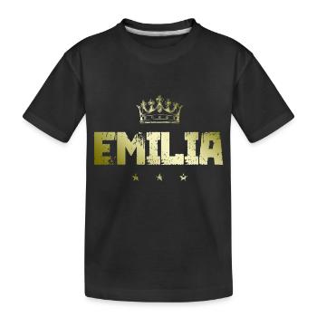 Emilia - Kinder Premium Bio T-Shirt - Schwarz - Vorne