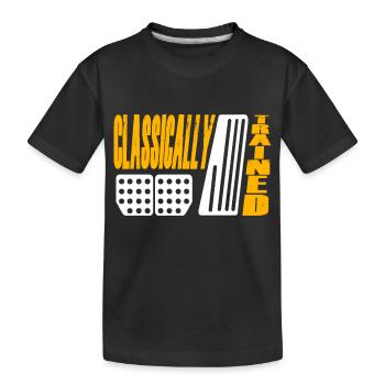Manual gear shift Stick shift - Kids' Premium Organic T-Shirt - black - Front