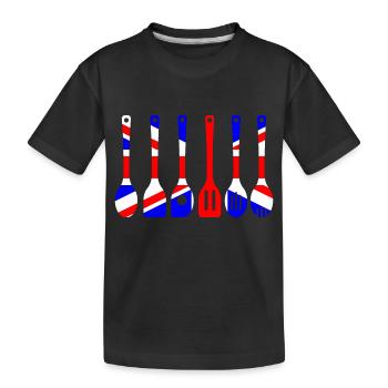 Union Jack Flag Outils de cuisine Silhouette - T-shirt bio Premium Enfant - noir - Devant