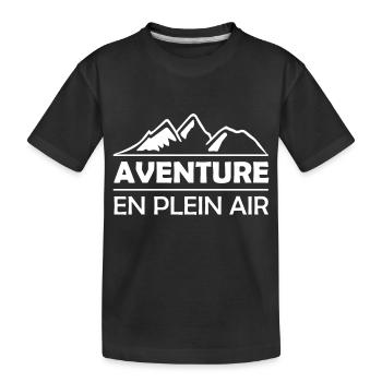 Aventure en plein air / cadeau aventurier - T-shirt bio Premium Enfant - noir - Devant