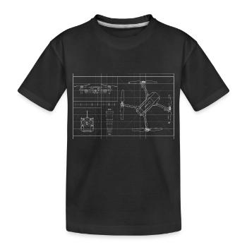 Drone-Design Entwurf Drone-Design Entwurf Inspirat - Kinder Premium Bio T-Shirt - Schwarz - Vorne