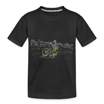 vtt mtb downhill - T-shirt bio Premium Enfant - noir - Devant