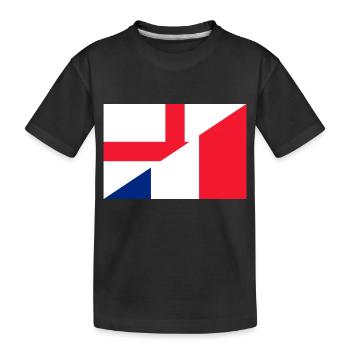 Angleterre France Flag Football - T-shirt bio Premium Enfant - noir - Devant