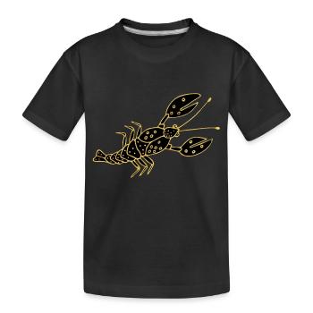 Krebs - Kinder Premium Bio T-Shirt - Schwarz - Vorne