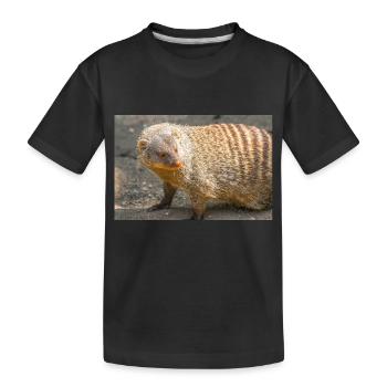 Mangouste à bandes ou Mangouste zébrée - T-shirt bio Premium Enfant - noir - Devant