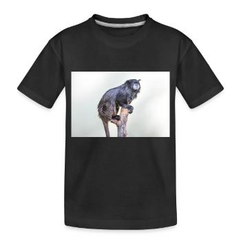 Tamarin à manteau noir Schwarzrückentamarin - T-shirt bio Premium Enfant - noir - Devant