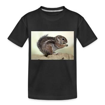 Chipmunk (in german kanadisches Streifenhörnchen) - Kids' Premium Organic T-Shirt - black - Front
