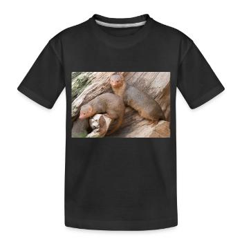 Mangouste naine (en allemand Zwergmangusten) Helogale - T-shirt bio Premium Enfant - noir - Devant
