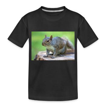 Écureuil gris Grauhörnchen Sciurus carolinensis - T-shirt bio Premium Enfant - noir - Devant