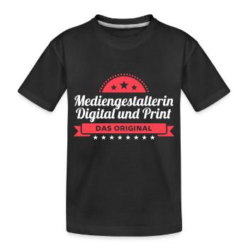 Mediengestalterin Digital Print Design für Profis - Kinder Premium Bio T-Shirt - Schwarz - Vorne