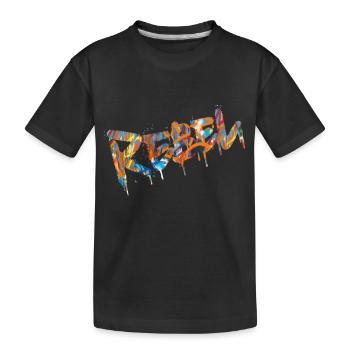 Rebel Rebels Funny Retro Music Hip Hop Rocknroll - Kids' Premium Organic T-Shirt - black - Front