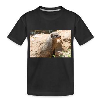 Meerkat (Suricata suricatta, Erdmännchen) - Kids' Premium Organic T-Shirt - black - Front