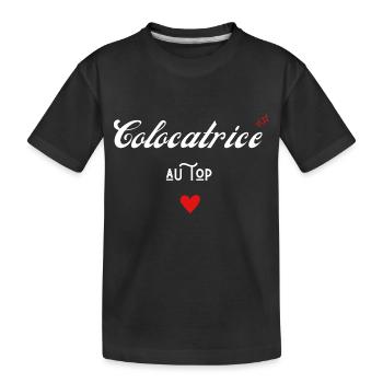 colocatrice au top idée cadeau - T-shirt bio Premium Enfant - noir - Devant