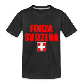 Swiss Strength - Kids' Premium Organic T-Shirt - black - Front