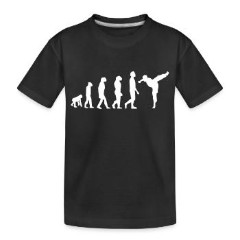 Evolution der Kampfkünste - Kinder Premium Bio T-Shirt - Schwarz - Vorne