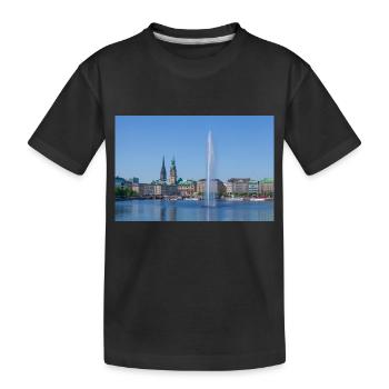 Binnenalster - Kinder Premium Bio T-Shirt - Schwarz - Vorne
