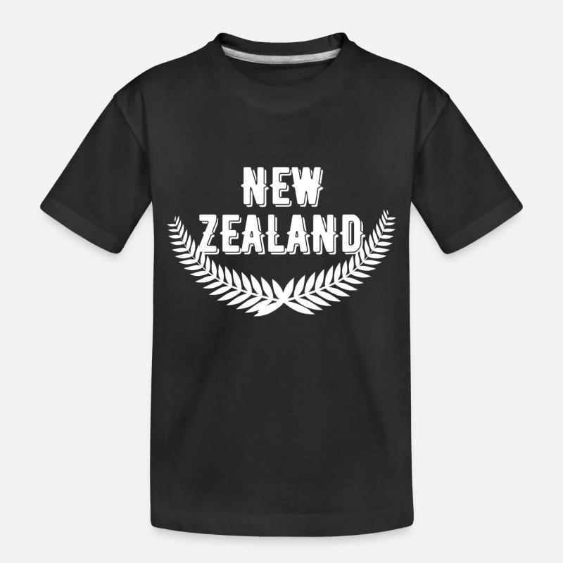 Neuseeland - Kinder Premium Bio T-Shirt - Schwarz