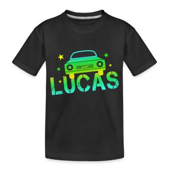 L’anniversaire de Lucas Lucas - T-shirt bio Premium Enfant - noir - Devant