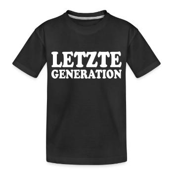 Letzte generation - Kinder Premium Bio T-Shirt - Schwarz - Vorne