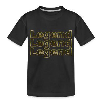 Legend Legend Legend Gift - Kids' Premium Organic T-Shirt - black - Front