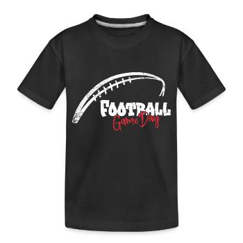 American Football Fan Shirt - Game Day Vintage - Kids' Premium Organic T-Shirt - black - Front