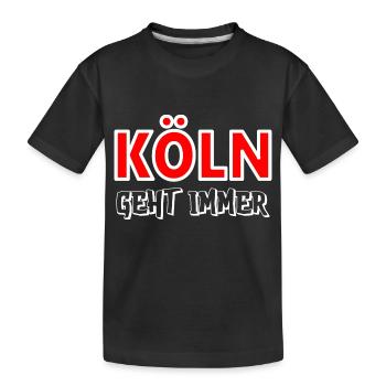 Köln geht immer ! Für Köln-Fans und Kölsche - Kinder Premium Bio T-Shirt - Schwarz - Vorne
