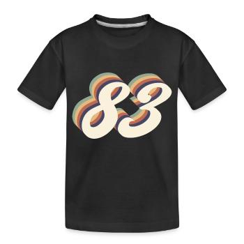 Jahrgang zum 83-jährigen Jubiläum - Kinder Premium Bio T-Shirt - Schwarz - Vorne
