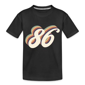 Jahrgang zum 86-jährigen Jubiläum - Kinder Premium Bio T-Shirt - Schwarz - Vorne