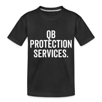 QB Protection Services - Kids' Premium Organic T-Shirt - black - Front
