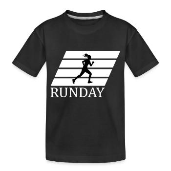 Marathon Triathlon Running joggen Biking Radfahren - Kinder Premium Bio T-Shirt - Schwarz - Vorne