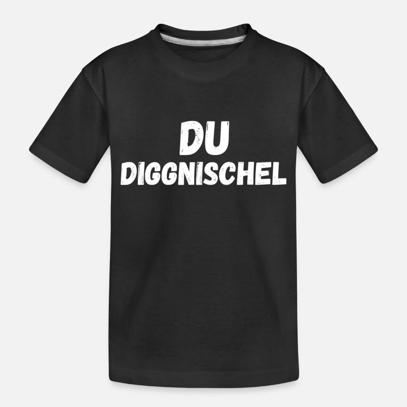 Du Dickkopf auf sächsisch - Kinder Premium Bio T-Shirt - Schwarz