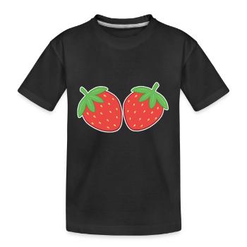 Fraises - T-shirt bio Premium Enfant - noir - Devant