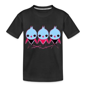 3 kleine Vögel - Kinder Premium Bio T-Shirt - Schwarz - Vorne
