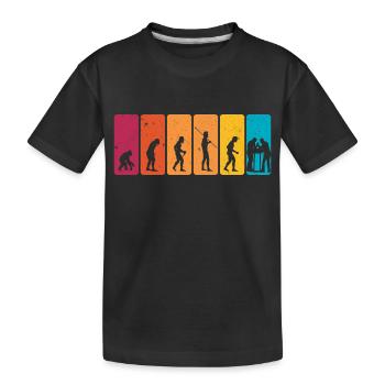 Vintage Arm Wrestling Human Evolution An Arm - Kinder Premium Bio T-Shirt - Schwarz - Vorne