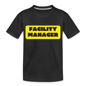 Facility Manager In-house technician Caretaker - Kids' Premium Organic T-Shirt - black - Front