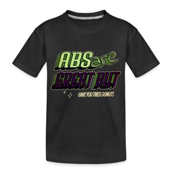 snowboarding geek barbecue birthday volleyball - Kids' Premium Organic T-Shirt - black - Front