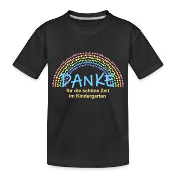Kindergarten Verabschiedung Schulkind Einschulung - Kinder Premium Bio T-Shirt - Schwarz - Vorne