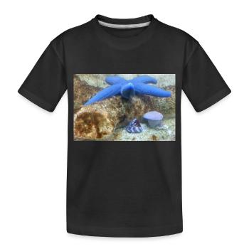 Blue Starfish - Kids' Premium Organic T-Shirt - black - Front