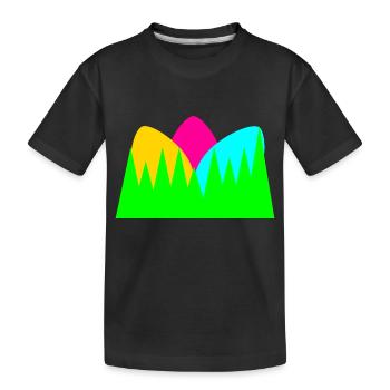 Bunte Ostereier - Kinder Premium Bio T-Shirt - Schwarz - Vorne