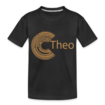 Für Theo - Kinder Premium Bio T-Shirt - Schwarz - Vorne