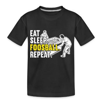 Tischfußball - Kinder Premium Bio T-Shirt - Schwarz - Vorne