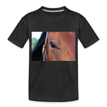 Horse's eye - Kids' Premium Organic T-Shirt - black - Front