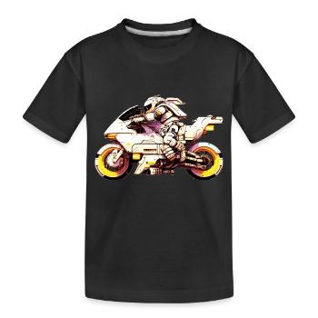 Comment conduire une moto à l’avenir lors de courses - T-shirt bio Premium Enfant - noir - Devant