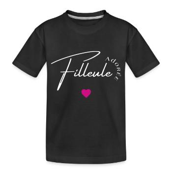 Filleule adorée - T-shirt bio Premium Enfant - noir - Devant