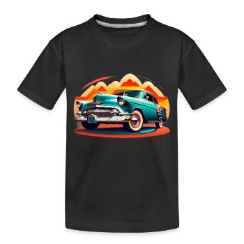 Amerikanischer Oldtimer American Classic Car - Kinder Premium Bio T-Shirt - Schwarz - Vorne