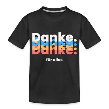 Black and Beige Colorful Typography T Shirt 1 1 - Kinder Premium Bio T-Shirt - Schwarz - Vorne